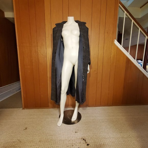 NWT Forecaster Bib-Coat Vintage Wool Trench Coat Women's Size 14 - Picture 7 of 16